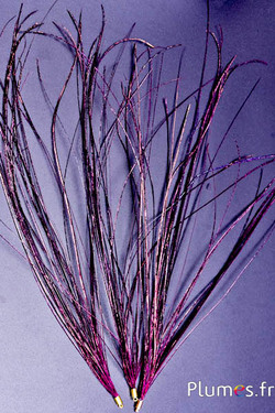 Anhänger Pfauenfaden - 15-28 cm - fuchsia-naturgrün